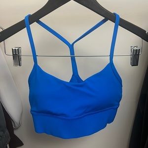 Blue Lulu Lemon Sports Bra Yoga